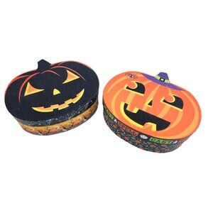 Vintage Jack O Lantern Shaped Halloween Boxes